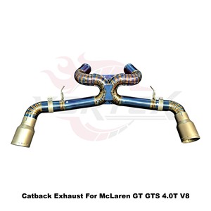 ท่อไอเสียวาล์วไทเทเนียมเผาไหม้วนสีน้ำเงินสำหรับ McLaren GT GTS 4.0T เครื่องยนต์ V8 X-ท่อใส่โดยตรง - Product Image 2