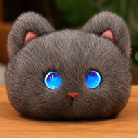 Peluche chat gris parlant, robot compagnon émotionnel pour enfants