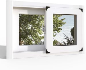 Finestra Scorrevole Moderna in Alluminio per Seminterrato con Apertura Orizzontale, Vetro Temperato e Zanzariera - Product Image 1