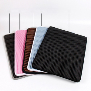 Tapis de litière pour chat double couche en EVA - Nid d'abeille anti-éclaboussures lavable avec Velcro - Product Image 5