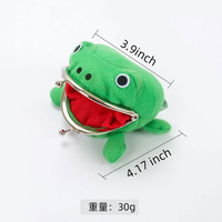 Dompet Katak Anime Keren Dompet Koin Beludru Hijau Bentuk Katak untuk Penggemar Hadiah Cosplay