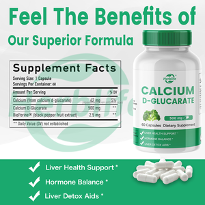 Haccp Nouveau produit Capsules de D-glucarate de calcium de qualité alimentaire Comprimés de D-glucarate de calcium Supplément de D-glucarate de calcium - Product Image 2