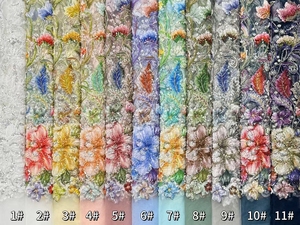 High Quality <strong>Heavy</strong> 3d Flower <strong>Lace</strong> Beaded Sequins <strong>Lace</strong> <strong>Fabric</strong> for Bridal Wedding Dresses Evening Dress Tulle <strong>Lace</strong> - Product Image 6