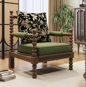 Chaise en bois massif et tissu, style vintage, pour salon, chambre à coucher, chaise américaine Perle, chaise Perle simple rétro, style <span class=keywords><strong>français</strong></span> - Product Image 3