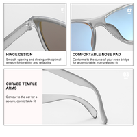 Gafas de Sol Deportivas de Diseño para Hombre, TR90, Lentes Cuadradas Polarizadas, Protección UV para Pesca y Golf, Disponibles en Azul, Rojo, Amarillo y Morado