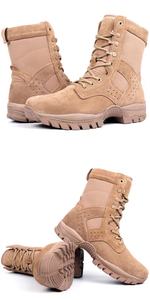 מדבר צבע טקטי חיצוני מגפי עם זמש עור למעלה עור - Product Image 4