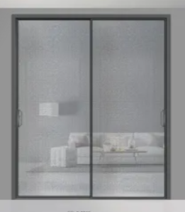 Puerta Corredera Interior de Aluminio con Doble Acristalamiento y Marco Delgado, Aislamiento Acústico, Puertas Correderas de Aluminio para Cocina, Oficina, Separación de Espacios - Product Image 4