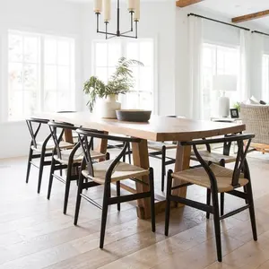 Cadeira de madeira para móveis, venda por atacado simples móveis de design sólido sala de jantar