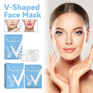 Masque facial tendance en gel 5 pièces pour amincir le visage, éliminer les rides du cou, liftant, raffermissant, anti-âge, effet visage en V - Product Image 1