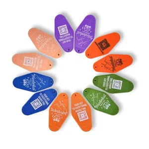 <b>Custom</b> Plastic <b>Custom</b> <b>Keychain</b> Promotional Rings Accessories Double Sided Retro Vintage Motel Hotel Room <b>Keychain</b> Tags - Product Image 4