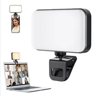 Lampe LED pour selfie pour téléphone portable/tablette, température de couleur réglable (2800K-6000K), protection des yeux, alimentée par batterie, mini portable