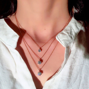 Collana con Ciondolo Circolare Minimalista Delicato per Donne, Catena alla Moda Estiva per la Clavicola - Product Image 4