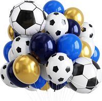 Kit de ballons de football, ballons en feuille d'aluminium et ballons en latex pour garçons, décorations de fête d'anniversaire sur le thème du football