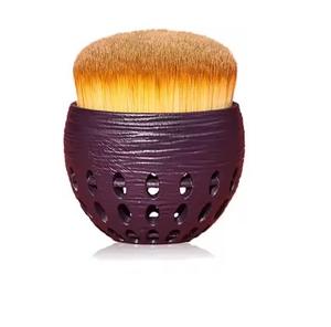 Pinceau à poudre synthétique YRX, couleur personnalisable, avec virole en aluminium et manche en bois, pour l'application de mascara - Product Image 2