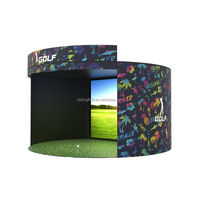 Écran de simulation de golf Diding DDZ26-430 personnalisé, durable, de qualité supérieure, résistant aux impacts, avec éclairage LED pour la pratique du golf en intérieur