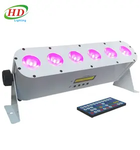 New product Wireless battery powered led bar lights,RGBWA UV 18W led bar lights