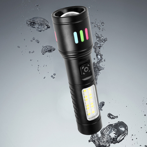 <span class=keywords><strong>Linterna</strong></span> LED de aluminio resistente al agua con Zoom de enfoque ajustable 5 modos que incluyen luz de advertencia <span class=keywords><strong>SOS</strong></span> para acampar al aire libre - Product Image 6