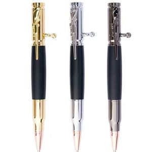 Nouveau stylo bille à mécanisme à ressort en laiton, finition rose doré et gris canon, pour papeterie, fournitures de bureau et scolaires, stylo bille à écriture puissante - Product Image 1