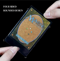 Nouvelles pochettes pour cartes de qualité supérieure, 1000 pièces, coins arrondis, ajustement parfait, pochettes pour cartes arrondies