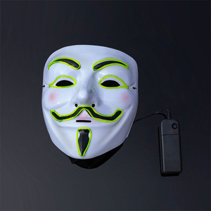 V-mascarilla para disfraz de Vendetta, máscara luminosa de <span class=keywords><strong>Guy</strong></span> Fawkes, de neón, para Halloween - Product Image 6