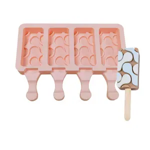 New Ice Cream Silicone khuôn mẫu cho Diy Popsicle Ice-Lolly Ice kẹo làm biểu tượng tùy chỉnh đóng Gói Nhà Máy Bán Sỉ