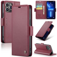 CaseMe dompet kulit bisnis, dompet pemegang kartu Flip casing ponsel untuk iPhone 13 Pro Max