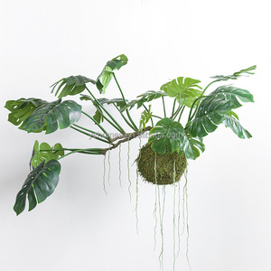 <span class=keywords><strong>Plante</strong></span> artificielle suspendue, fougère et <span class=keywords><strong>monstera</strong></span> en boule, 58-140 cm, verte, pour décoration intérieure et extérieure - Product Image 2