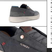 Baskets décontractées à enfiler, bout rond, matériaux mixtes, chaussures de marche, streetwear