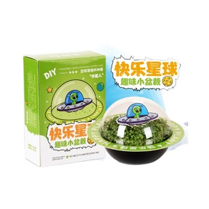 Mini plantas en maceta Happy Planet, diseño de dibujos animados con autorriego para niños, para escritorio. - Product Image 2