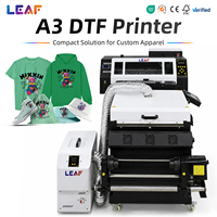 LEAF Impresora DTF Printer 60cm 45cm 42cm 33cm 30cm A1 A2 A3 I3200 I1600 XP600 Mesin DTF Untuk Kaos Dengan Oven