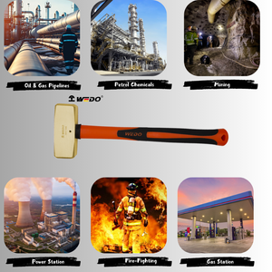 WEDO BAM ATEX FM Certifié, <span class=keywords><strong>marteau</strong></span> <span class=keywords><strong>de</strong></span> démolition en bronze d'aluminium <span class=keywords><strong>de</strong></span> qualité industrielle, anti-étincelles, type allemand, <span class=keywords><strong>manche</strong></span> en <span class=keywords><strong>bois</strong></span> (Plastique OEM) - Product Image 5