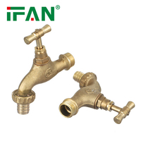 Robinet d'eau de jardin personnalisé IFAN, toutes tailles 1/2"-1", robinets d'eau extérieurs en laiton, Bibcock
