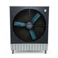 Refroidisseur d'air évaporatif mobile sur roues 40000 CMH 650W, ventilateur de refroidissement à eau portable pour la ventilation des entrepôts et des ateliers