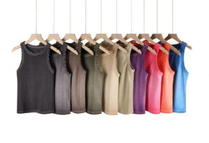 Camiseta sin Mangas de Alta Calidad, 100% Algodón, Personalizada para Gimnasio, con Impresión por Transferencia de Calor, Estilo Casual, Cuello Redondo, Tejido de Canalé Regular, Secado Rápido - Product Image 2