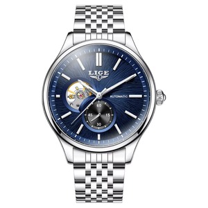 Montres mécaniques automatiques de luxe pour hommes, grand cadran ajouré, style sport, calendrier, pour les loisirs et les affaires - Product Image 6