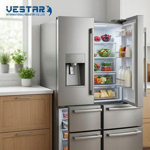Réfrigérateur intelligent KTN d'occasion à deux <span class=keywords><strong>portes</strong></span> françaises, 600L, en acier inoxydable, avec pichet de remplissage automatique, alimentation gaz/électrique/solaire/batterie - Product Image 5