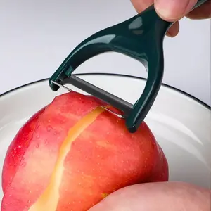 Cuchillo pelador de acero inoxidable para cocina doméstica, herramienta para pelar patatas, frutas, manzanas y melones, pelador de melón multifuncional