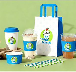 Bolsas de Papel para Llevar Comida con Logotipo Personalizado al por Mayor, Bolsas Desechables para Empacar Alimentos con Asa para Comida Rápida - Product Image 3