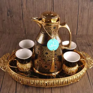 Pot kopi termal botol termos tinggi, set panci kopi gaya Timur Tengah Dubai