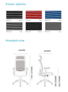 Silla de Oficina Ergonómica Ejecutiva Multifuncional Giratoria de Malla ORCCO - Product Image 6