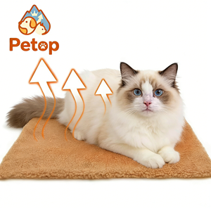 Tapis chauffant pour chien et <span class=keywords><strong>chat</strong></span> Petop Luxury Fleece, auto-chauffant, non électrique, antidérapant, portable, pour intérieur/extérieur - Product Image 1