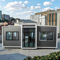 Maison conteneur en panneaux sandwich en acier pliables et extensibles, hautement recommandée, avec un design moderne pour hôtel, maisons minuscules, bureau de chantier
