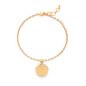 Bracelet porte-bonheur Zz, pendentif en forme de pièce de monnaie, chaîne réglable, bijoux à la mode pour femmes - Product Image 3