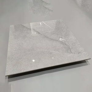 Foshan produce piastrelle per pavimenti smaltate 600x600mm in stile moderno grigiore per tutto il corpo in marmo con <span class=keywords><strong>Design</strong></span> lucido spazio vitale quadrato in pietra - Product Image 4