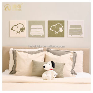 Tableros móviles con aislamiento acústico Rendimiento Reciclable Fibra de mascotas Azulejos acústicos de dibujos animados Venta al por mayor Panel de pared de fieltro <span class=keywords><strong>Snoopy</strong></span> - Product Image 3
