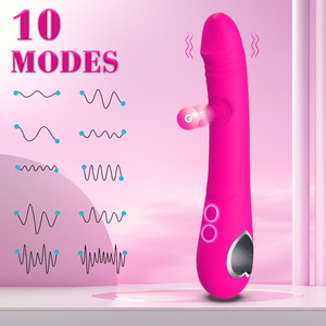 Çift taraflı vurmalı dokunarak titreşir kadın g-spot uyarıcı yapay penis vibratör Jugute seks - Product Image 3