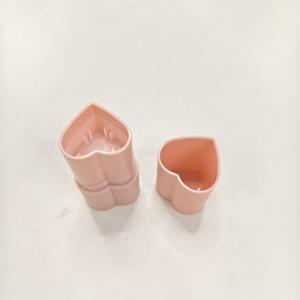 Spot Pink Heart Blush Stick Tubo vacío Rotativo Textura esmerilada Lápiz labial Contenedor Hexi Cosméticos Embalaje - Product Image 5