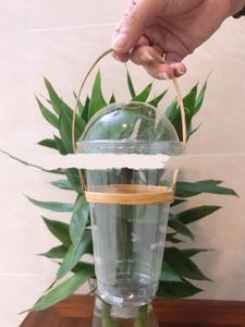 Hot Selling 2021 Eco Friendly Bamboo <b>Cup</b> Holder Handmade <b>Cup</b> Holders for <b>Takeaway</b> Milk Tea <b>Coffee</b> 99GD - Product Image 4