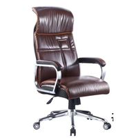 Chaise de bureau en cuir noir ergonomique et confortable à vendre
