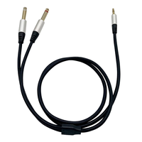 Câble séparateur mono TRS 1/8 pouces vers 2 x 6,35 mm 1/4 pouces TS, adaptateur jack audio 3,5 mm vers double 6,5 mm